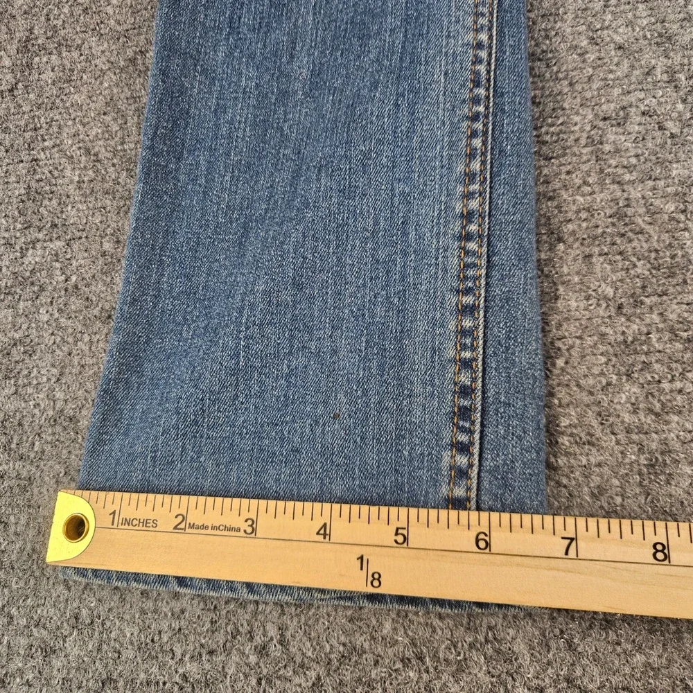 Faded Glory Womens 12R‎ Medium Wash Straight Leg Stretch Denim Blue Jeans 12 R